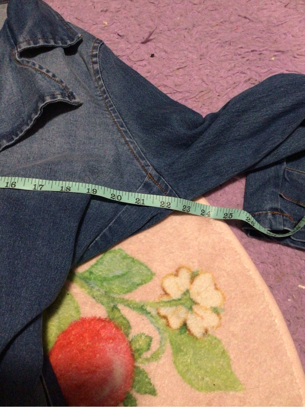 VENUS Blue Denim Trench Coat with Waist Tie - Picture 7 of 9
